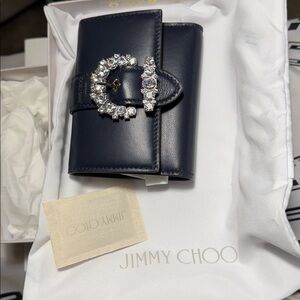 Brand new Jimmy Choo Black Crystal Embellished Women's wallet.feminine classic